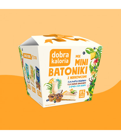 Dobra Kaloria Zestaw Fit Zdrowych Mini Batoników Bez Cukru Mix smaków 11szt