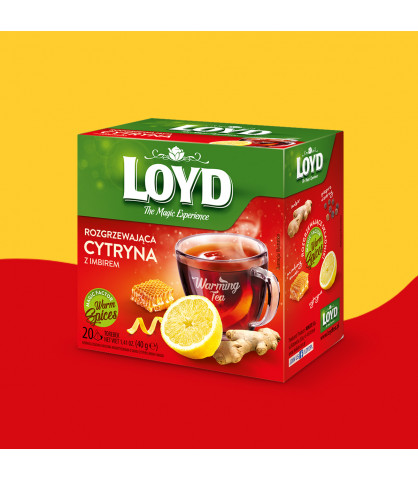 Herbatka rozgrzewająca Loyd Imbir, cytryna i miód 20 torebek