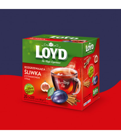 Herbatka rozgrzewająca Loyd Śliwka z figą, imbirem i cynamonem 20 torebek