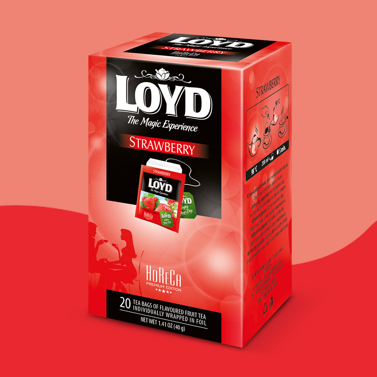 HORECA Loyd Strawberry Tea, 20 bags