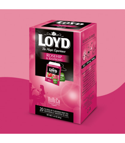 Herbatka HORECA Loyd Rosehip & Raspberry 20 torebek