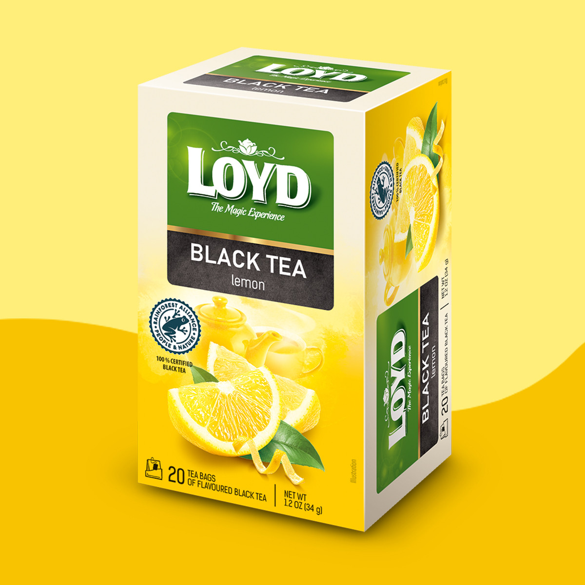 Herbata czarna Loyd o smaku cytryny 20 torebek