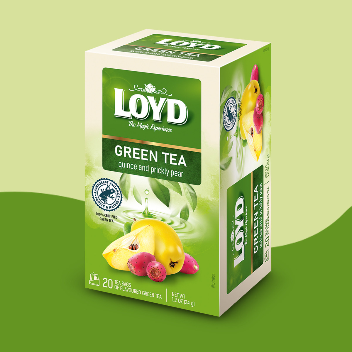 Loyd Green Tea with Quince and Prickly Pear, 20 bags