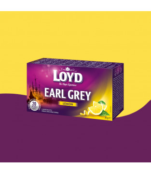 Loyd Earl Grey Lemon Black Tea, 20 bags