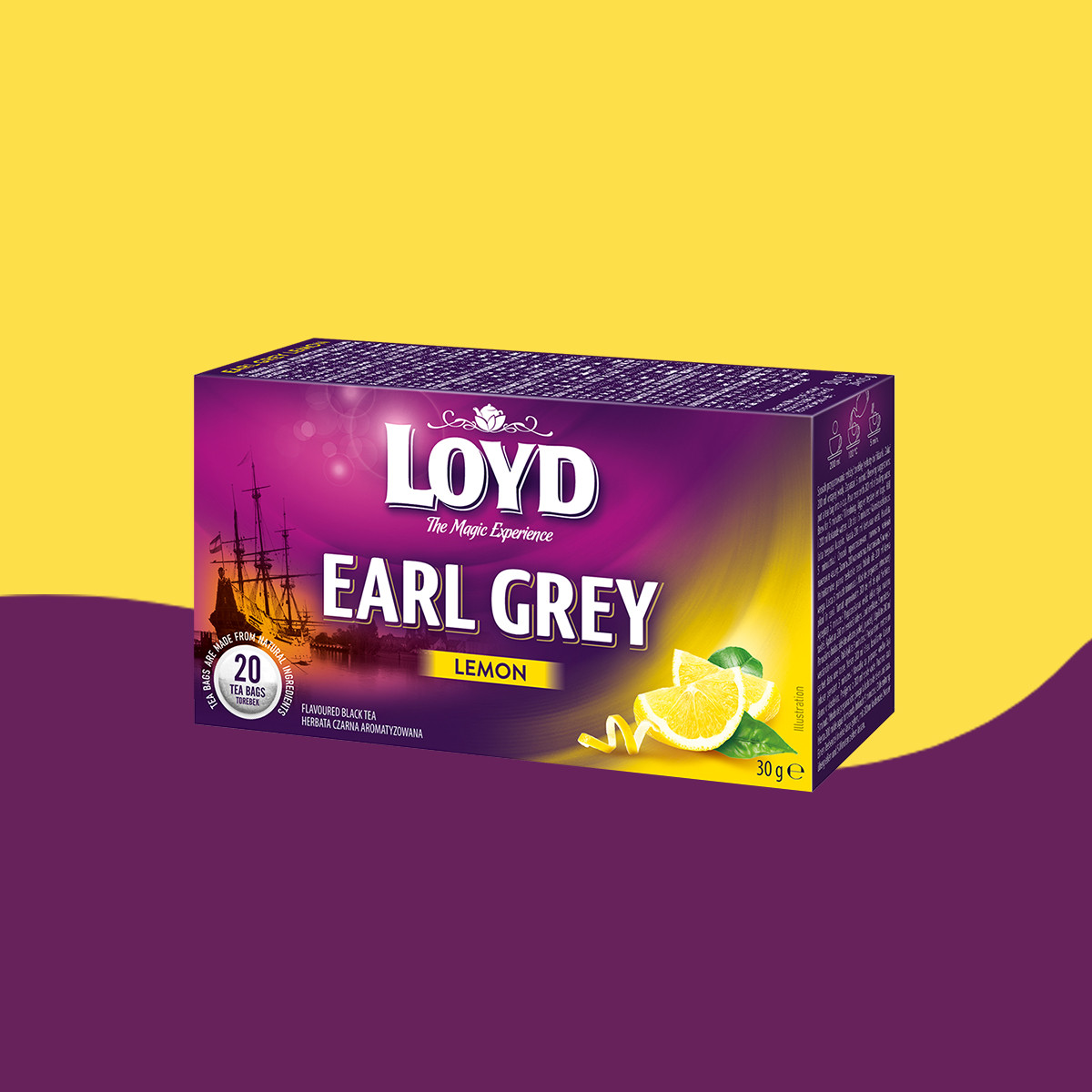 Herbata czarna Loyd Earl Grey Cytrynowa 20 torebek