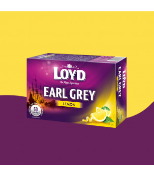 Loyd Earl Grey Lemon Black Tea, 60 bags