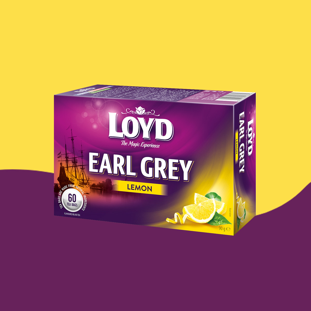 Loyd Earl Grey Lemon Black Tea, 60 bags
