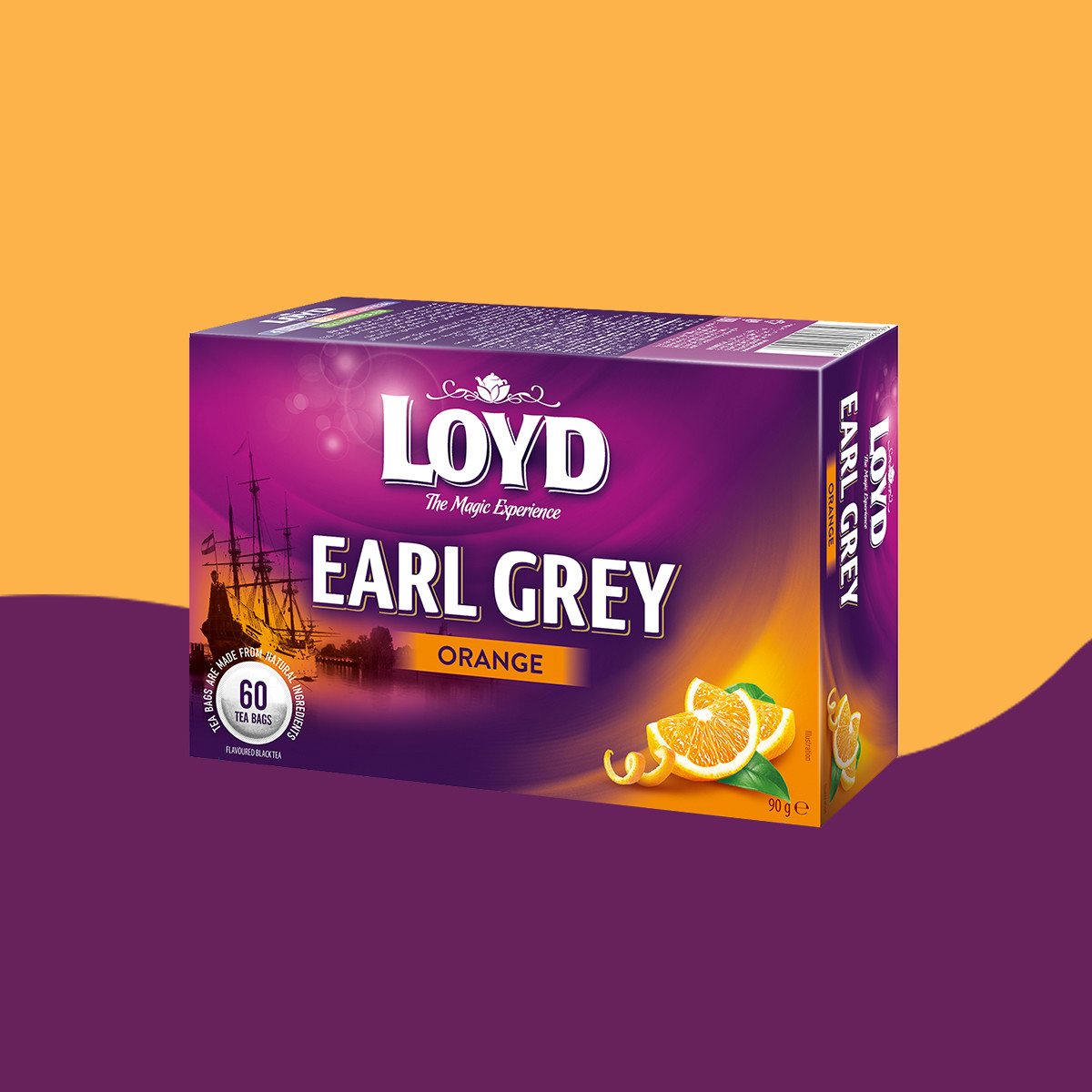 Herbata czarna Loyd Earl Grey Pomarańczowa 60 torebek
