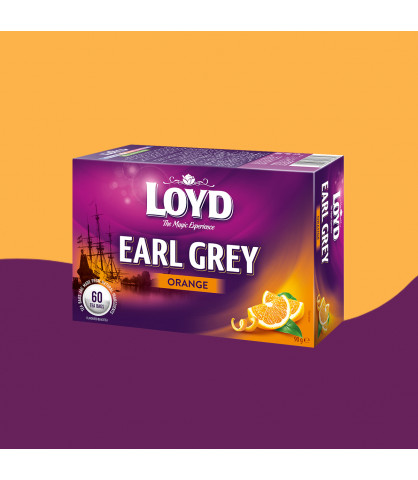 Herbata czarna Loyd Earl Grey Pomarańczowa 60 torebek