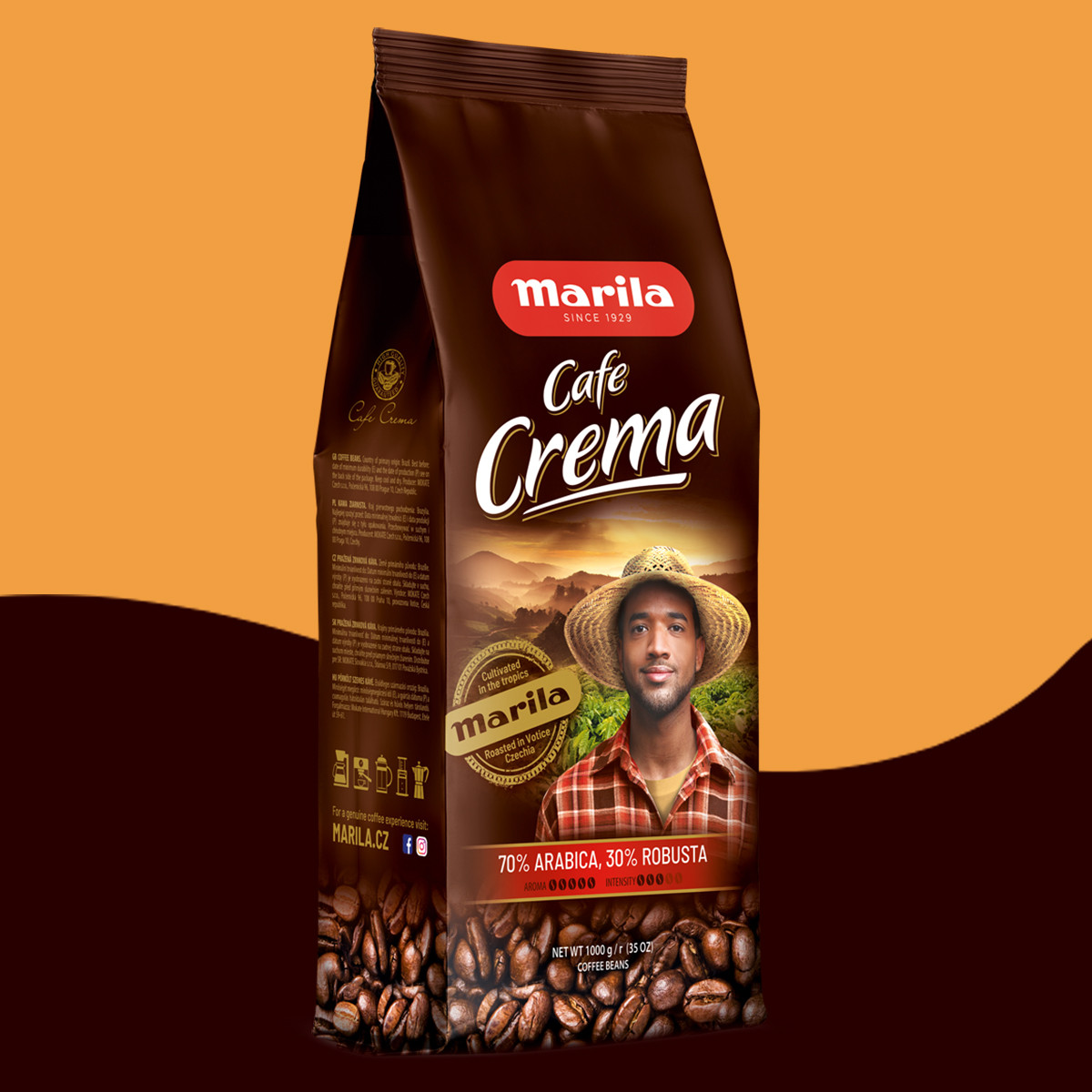 Marila Cafe Crema coffee beans, 1 kg