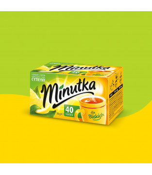 Minutka lemon-flavoured black tea, 40 bags