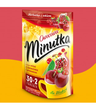 Minutka Fruit Tea with Cherry, Cranberry and Pomegranate – 32 tea bags