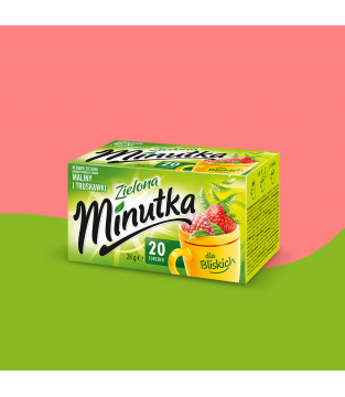 Minutka Green Tea with Raspberry and Strawberry – 20 tea bags