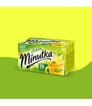 Minutka Green Tea with Lemon and Lime – 20 tea bags