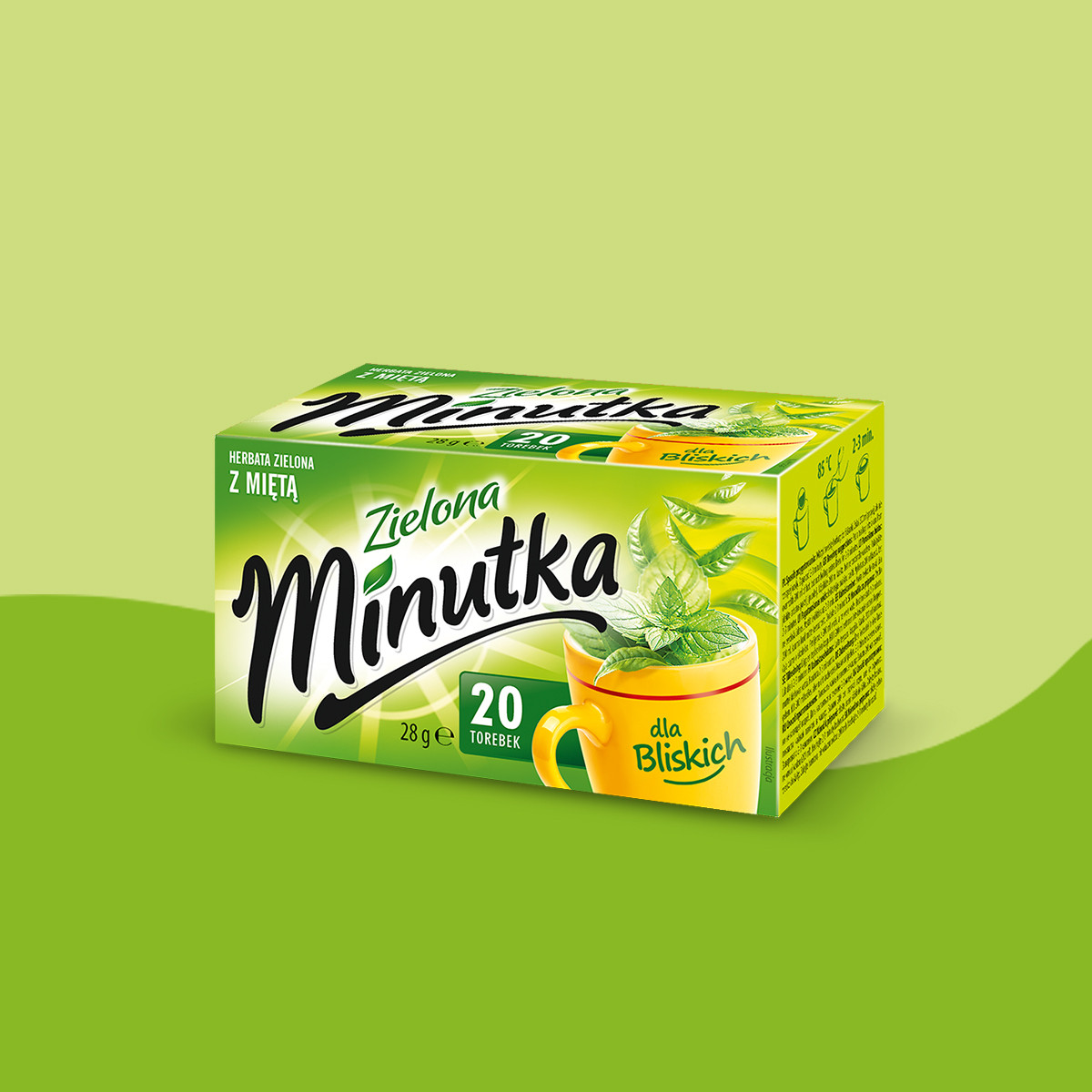 Herbata zielona Minutka z miętą 20 torebek