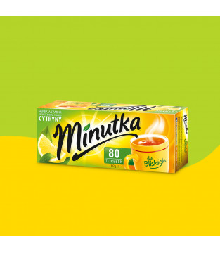 Minutka lemon-flavoured black tea, 80 bags