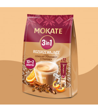 Mokate 3-in-1 Warming Coffee Drink, 10+2 sachets