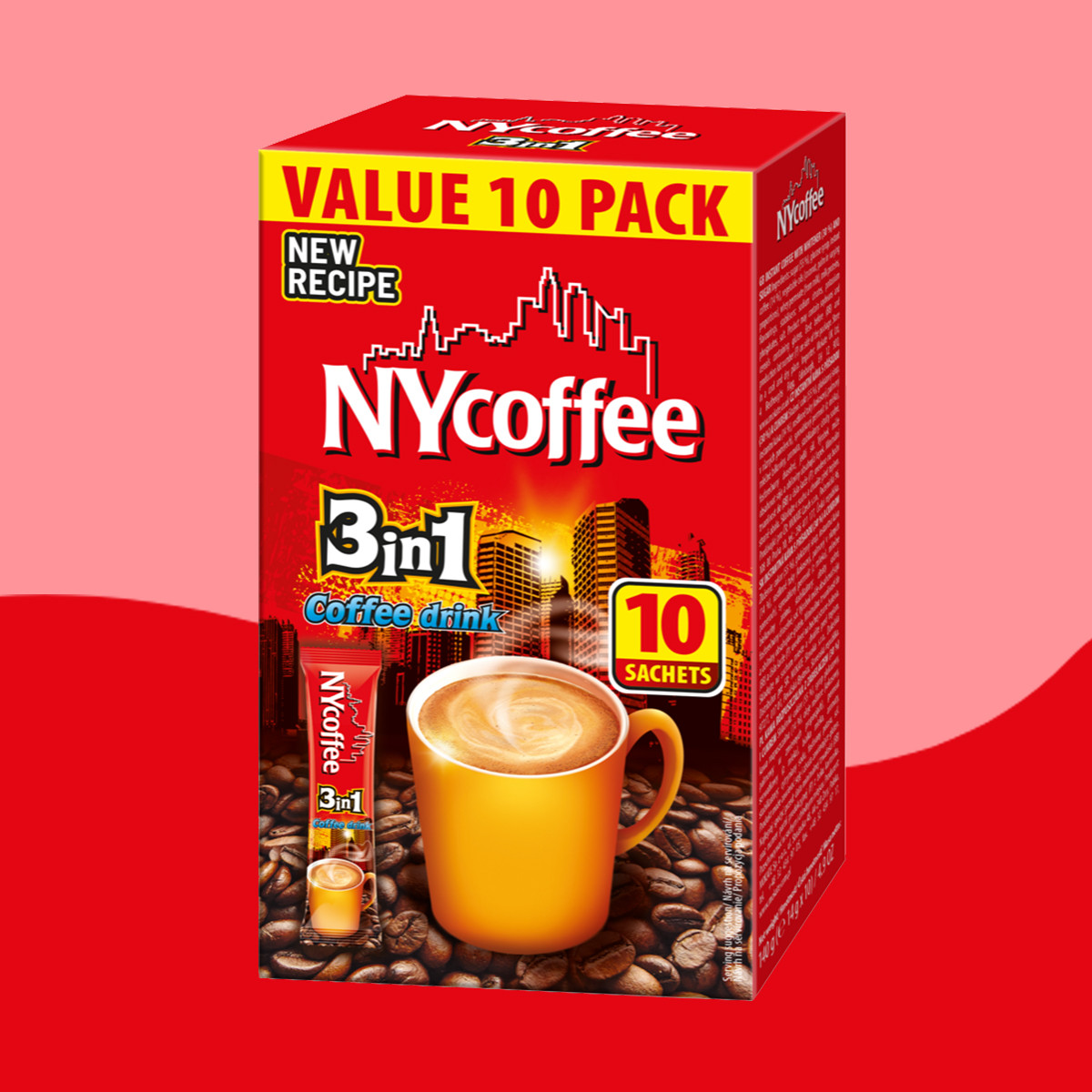 KAWA NYC 3-in-1 Instant Coffee, Classic Flavour