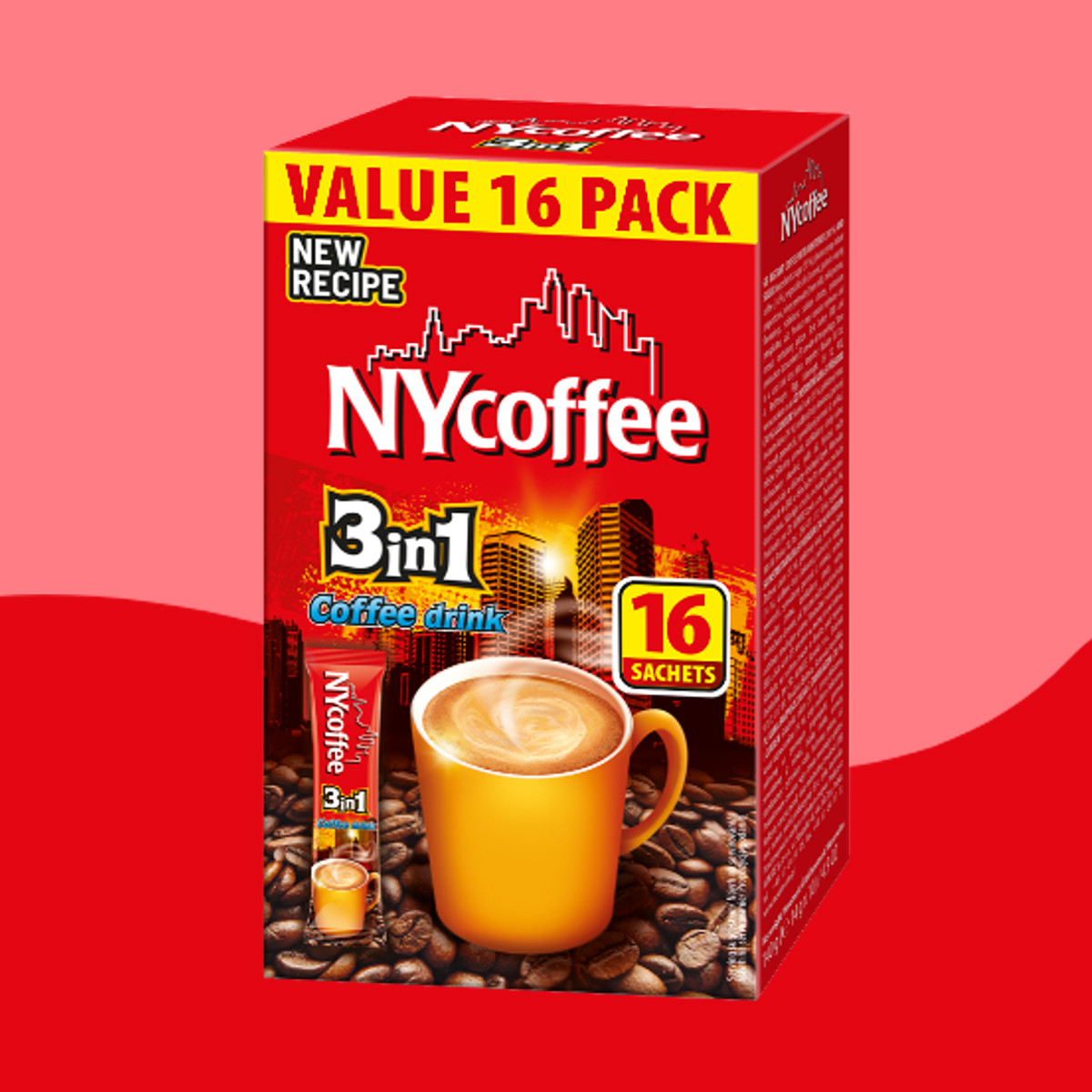 KAWA NYC 3-in-1 Coffee Mix, 16 packs
