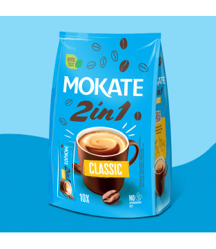 Mokate Classic 2-in-1 Instant Coffee Mix, 10 sachets