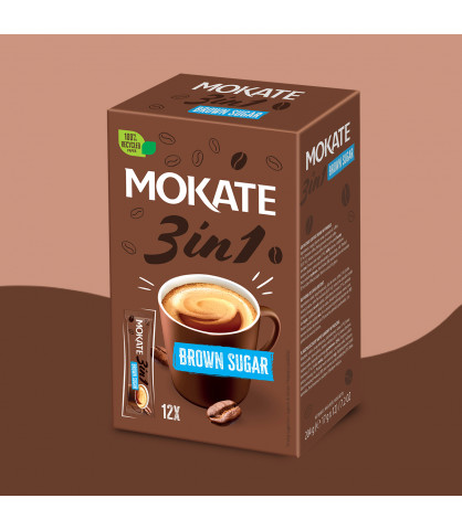 Mokate Mix 3w1 Brown Sugar: Klasyczny Smak z brązowym cukrem 12 saszetek