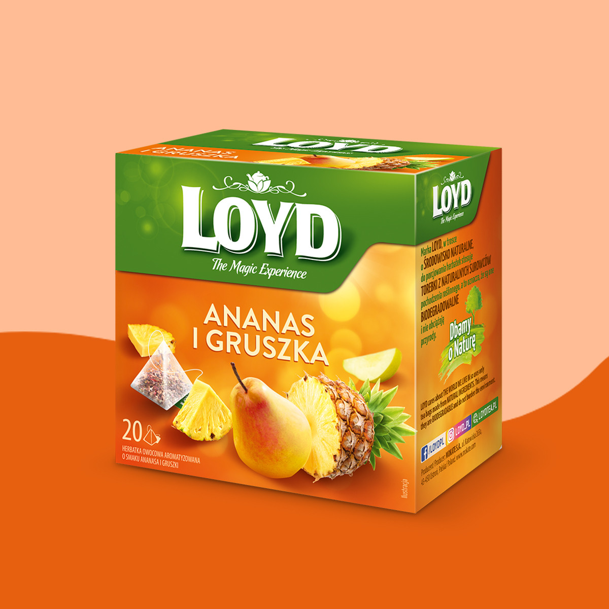 Herbatka owocowa Loyd Ananas i Gruszka 20 torebek