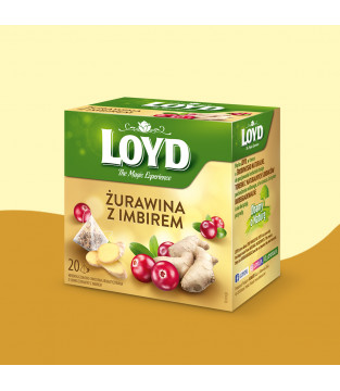 Herbatka owocowa Loyd Żurawina i Imbir 20 torebek