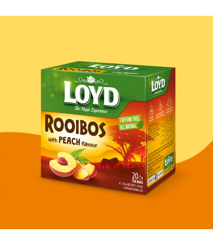 Herbatka Rooibos Loyd o smaku brzoskwiniowym 20 torebek