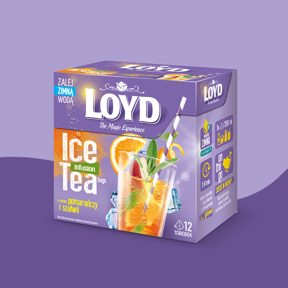 Loyd Orange and Sage Iced Tea, 12 bags