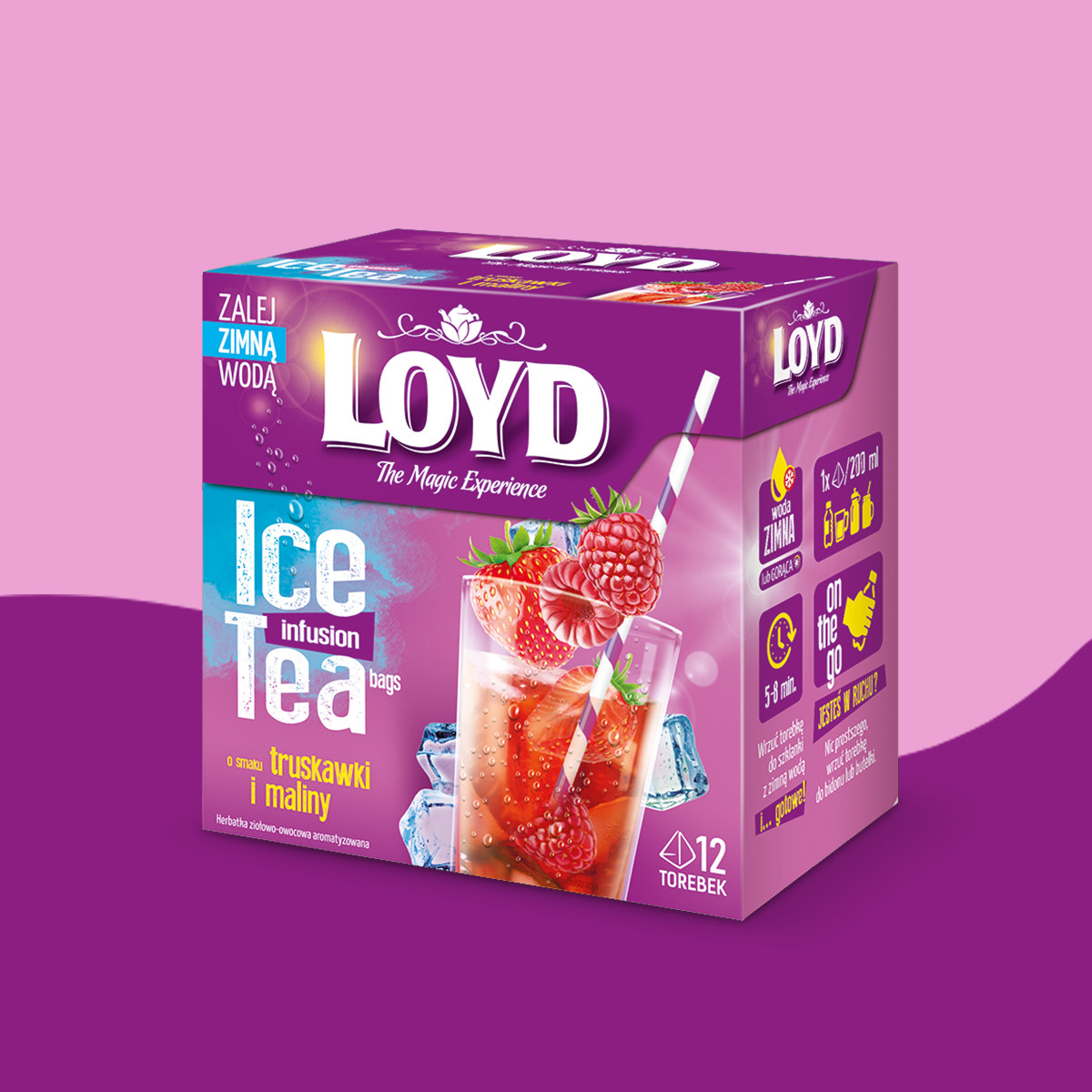 Ice Tea Loyd Truskawka i Mailna 12 torebek