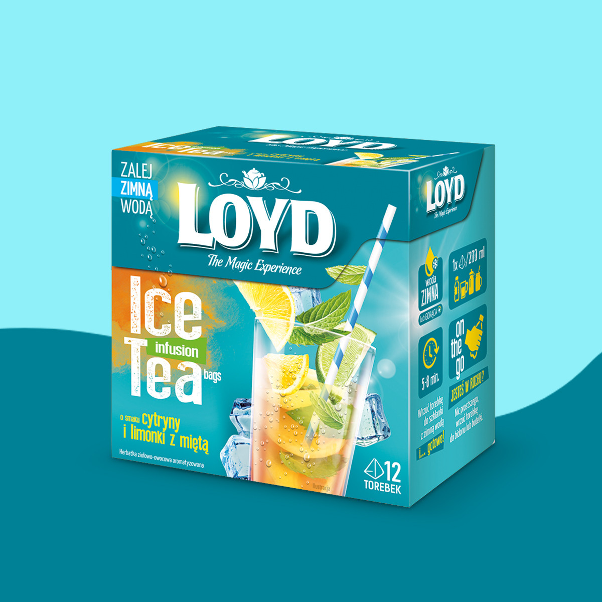 Loyd Lemon, Lime and Mint Iced Tea, 12 tea bags