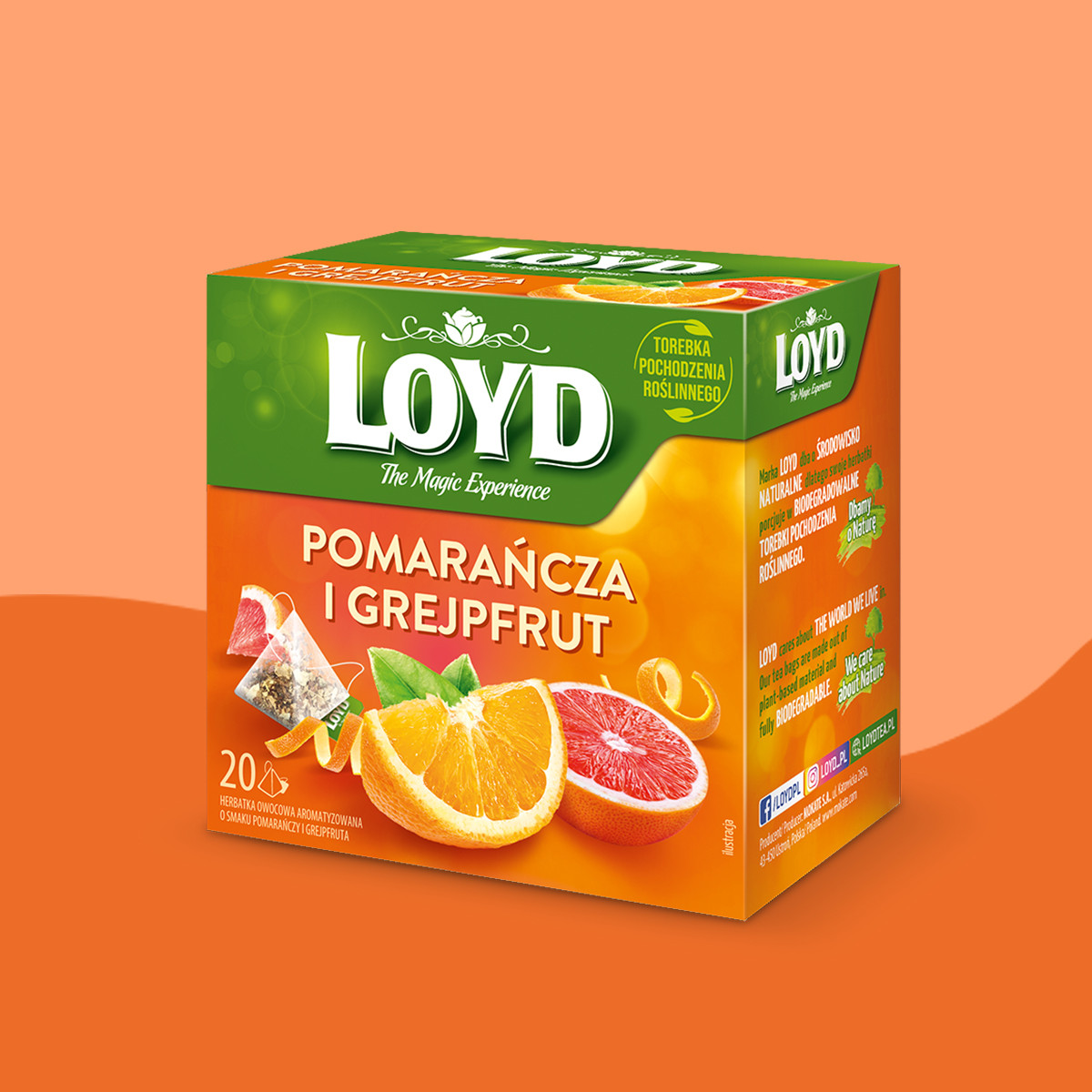 Herbatka owocowa Loyd Pomarańcza i Grejpfrut 20 torebek