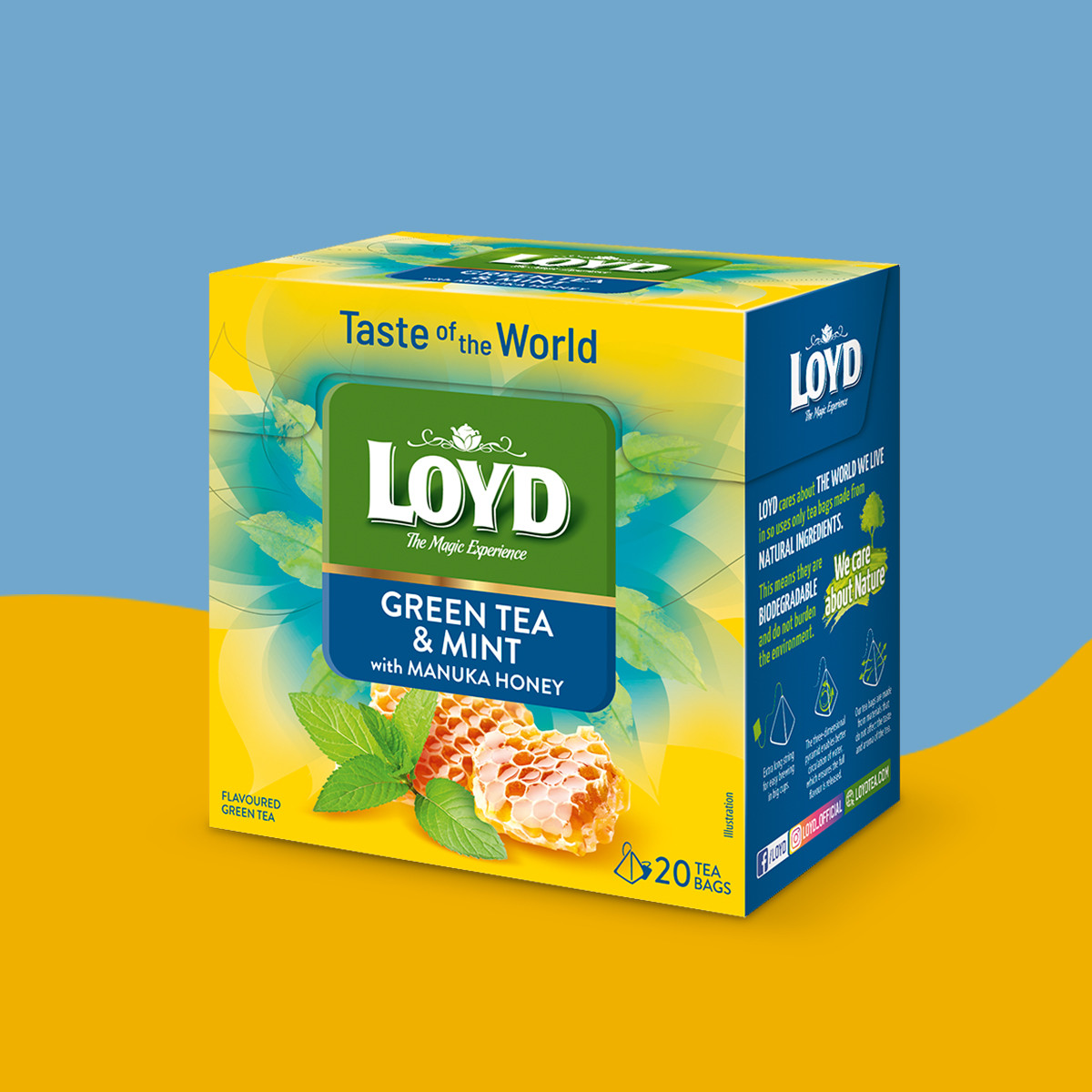 Loyd Taste of The World Green Tea with Mint and Manuka Honey, 20 bags