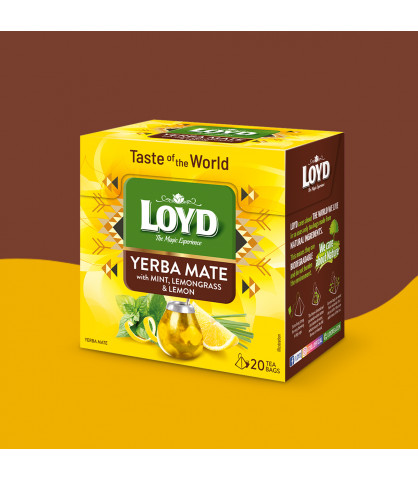 Yerba Mate Loyd Taste of The World z Miętą, Trawą cytrynową i skórką Cytryny 20 torebek