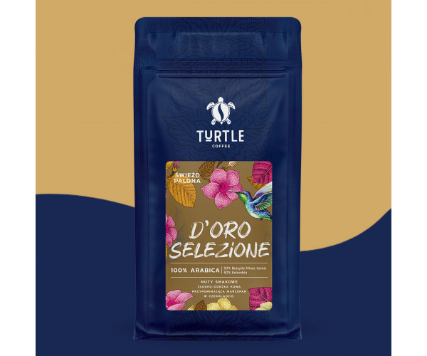 TURTLE Kawa ziarnista, świeżo palona D’oro selezione - 1kg