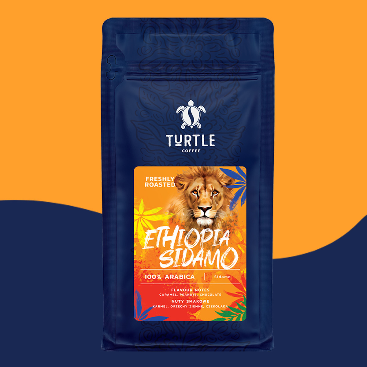 TURTLE Coffee beans, freshly roasted Ethiopia Sidamo – 1kg