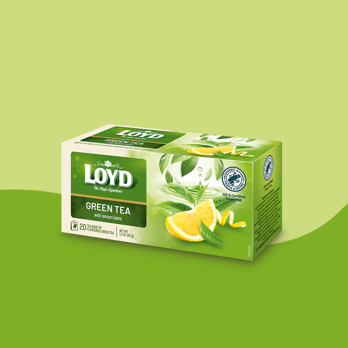 Loyd Lemon-Flavoured Green Tea, 20 bags