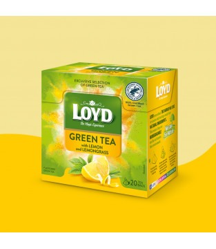 Loyd Lemon and Lemongrass Green Tea, 20 tea bags