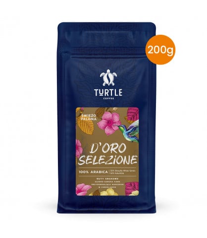 TURTLE Kawa ziarnista, świeżo palona D’oro selezione - 200g