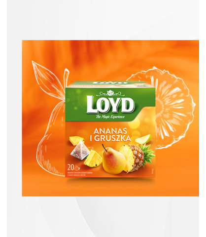 Herbatka owocowa Loyd Ananas i Gruszka 20 torebek