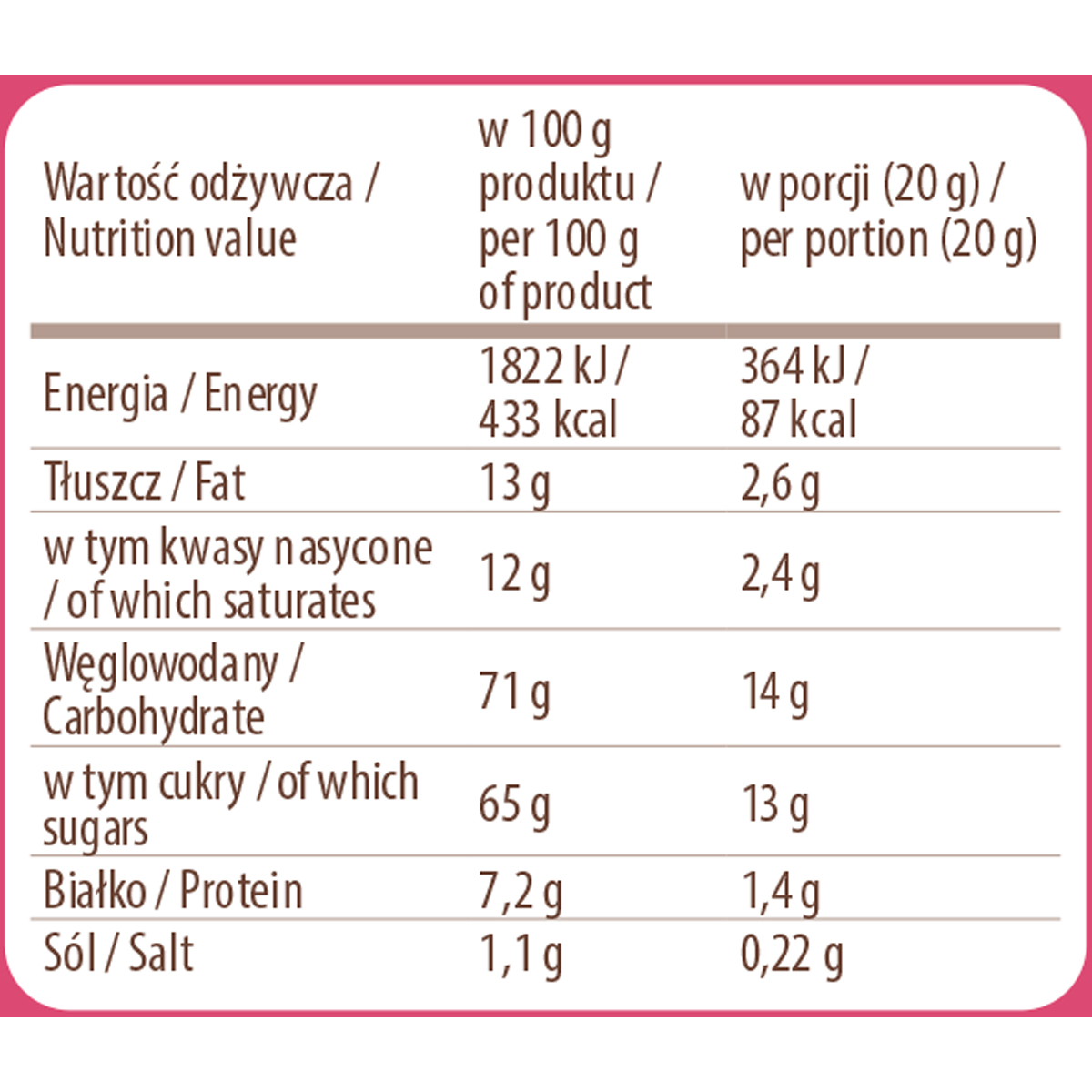CAPPUCCINO ROZGRZEWAJĄCA MALINA 40G