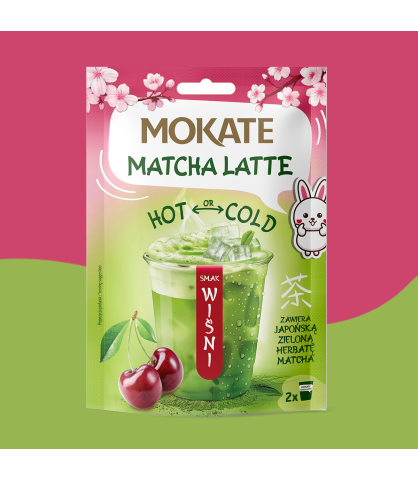 LATTE MATCHA O SMAKU WIŚNI 40G