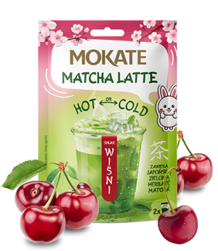 LATTE MATCHA O SMAKU WIŚNI 40G