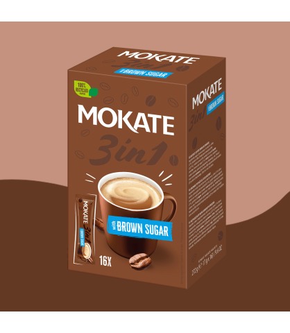 Mokate Mix 3w1 Brown Sugar: Klasyczny Smak z brązowym cukrem 16 saszetek