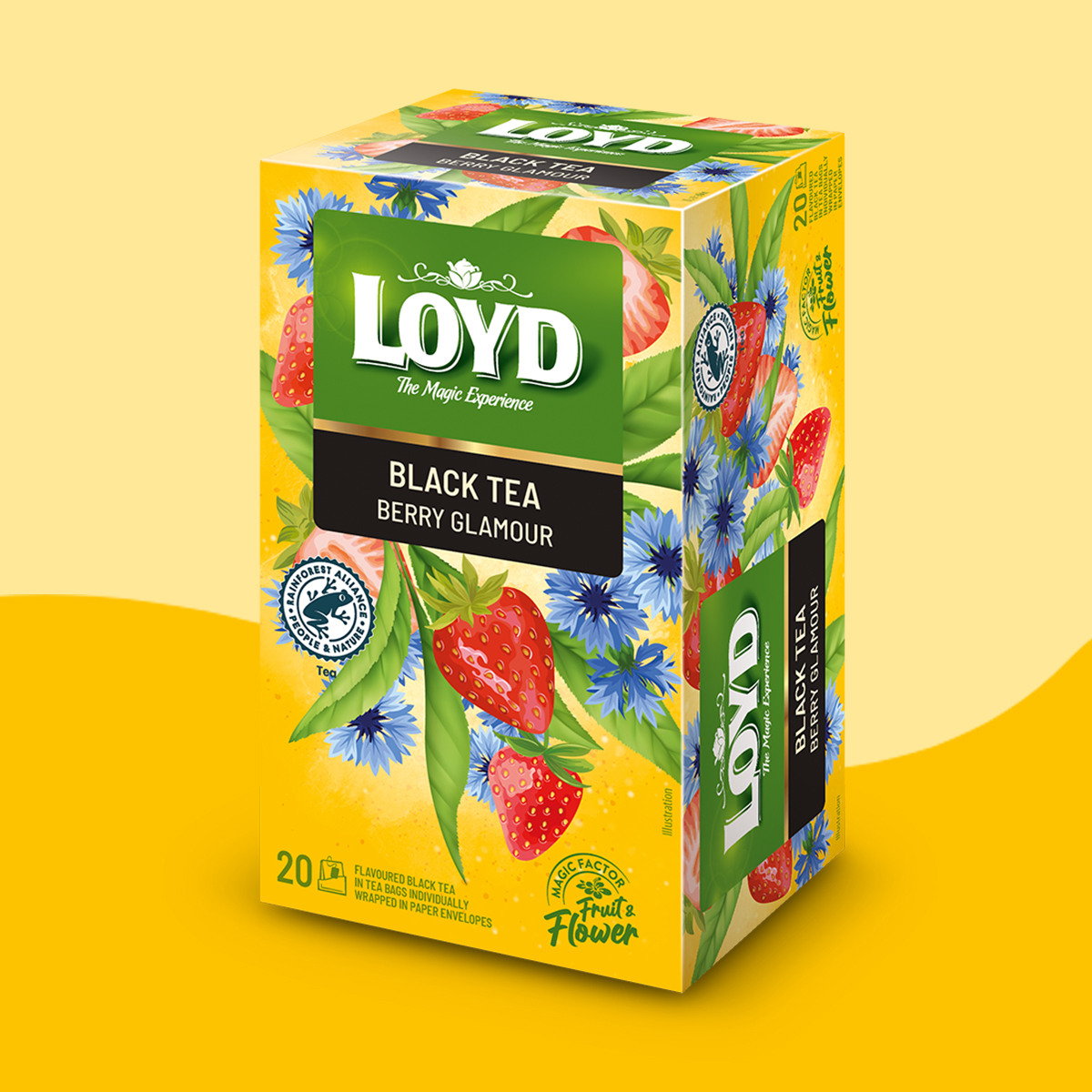 HERBATA CZARNA AROMATYZOWANA BERRY GLAMOUR 20 SASZETEK