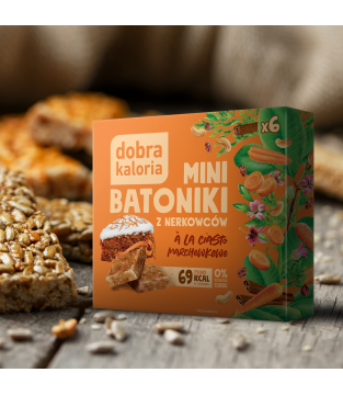 Mini bars with carrot cake flavour