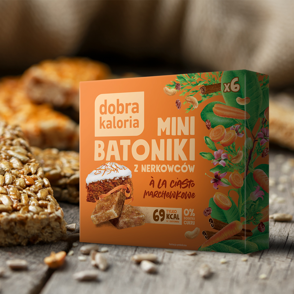 Mini Batoniki o smaku ciasta marchewkowego