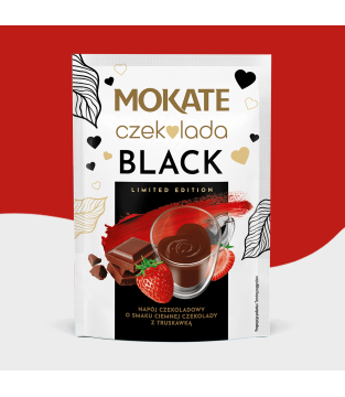 NAPÓJ O SMAKU CIEMNEJ CZEKOLADY Z TRUSKAWKĄ 40G BLACK