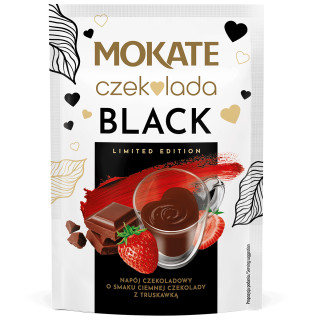 NAPÓJ O SMAKU CIEMNEJ CZEKOLADY Z TRUSKAWKĄ 40G BLACK