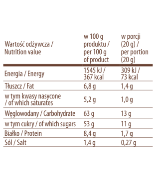 NAPÓJ O SMAKU CIEMNEJ CZEKOLADY Z TRUSKAWKĄ 40G BLACK
